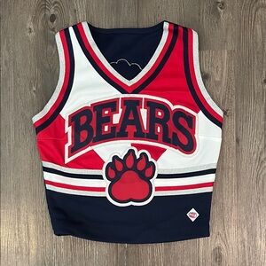 Bears Kids Cheerleader Costume - Red, White, and Blue Top